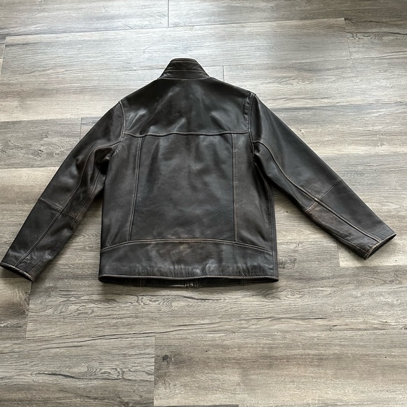Tommy Bahama Men’s Rocker Highway Leather Jacket- Size Small - Picture 3 of 8